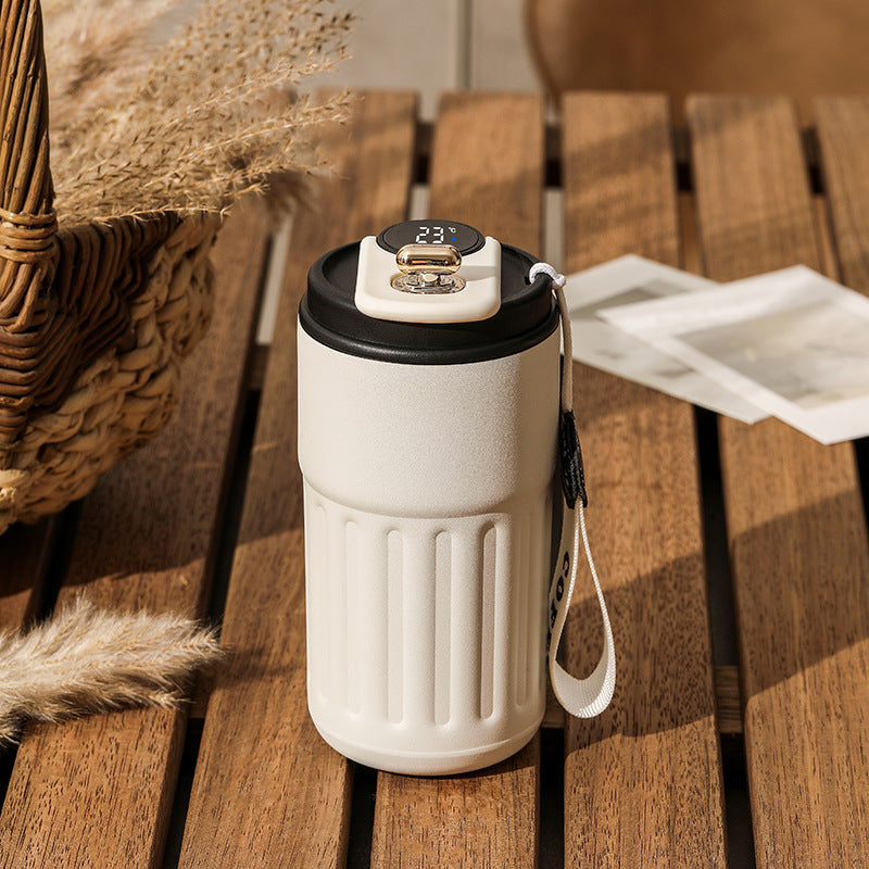 Smart Digital Thermal Bottle Portable Coffee Mug 450ml