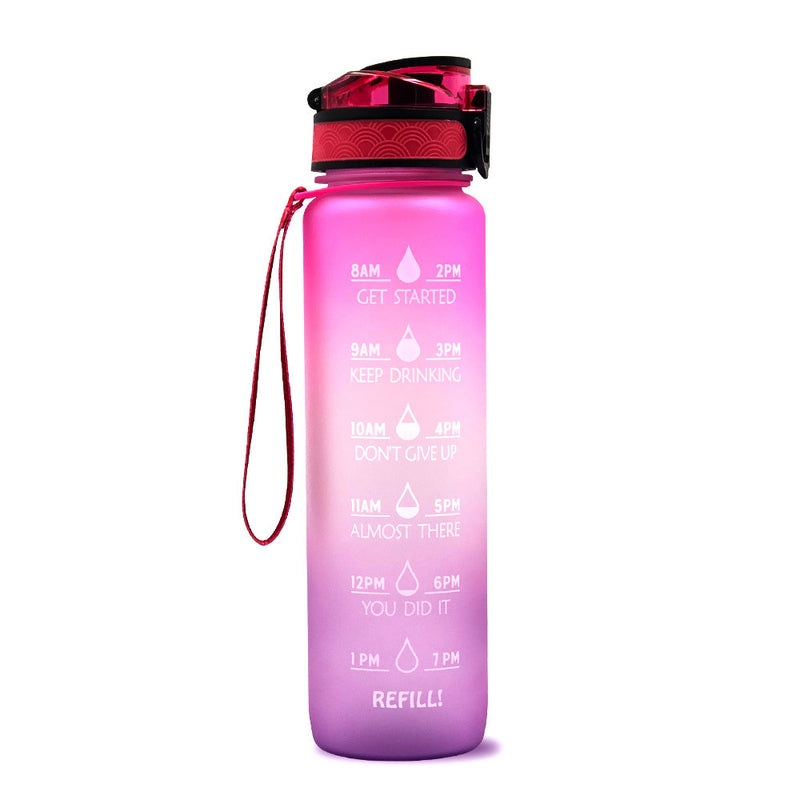 1L Tritan Water Bottle With Time Marker